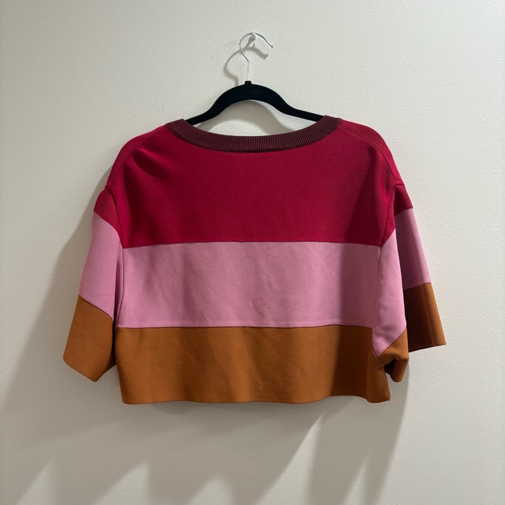 Herve Leger Red Ribbed Band Top - Picture 6 of 7